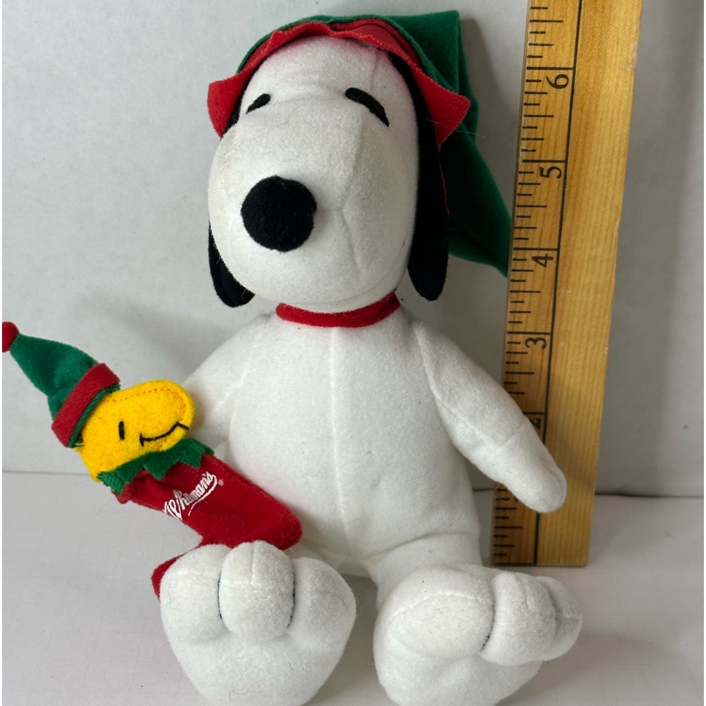Whitmans Chocolate Snoopy Woodstock Elf Stocking Plush Peanuts Stuffed Animal
